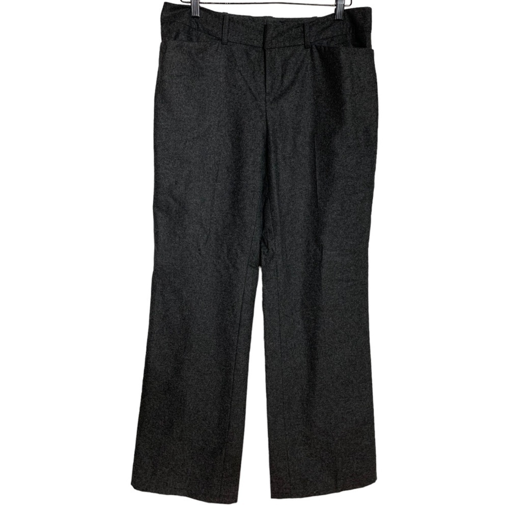 Club Monaco Women’s Grey Wool Blend Wide Leg Trouser  Pant Size 10 Work Wear